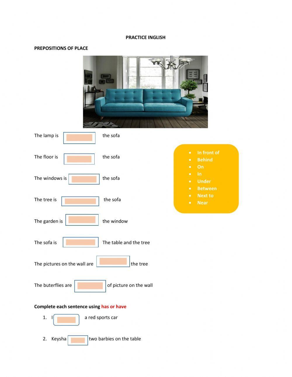 Have-hasPossession-prepositions of place