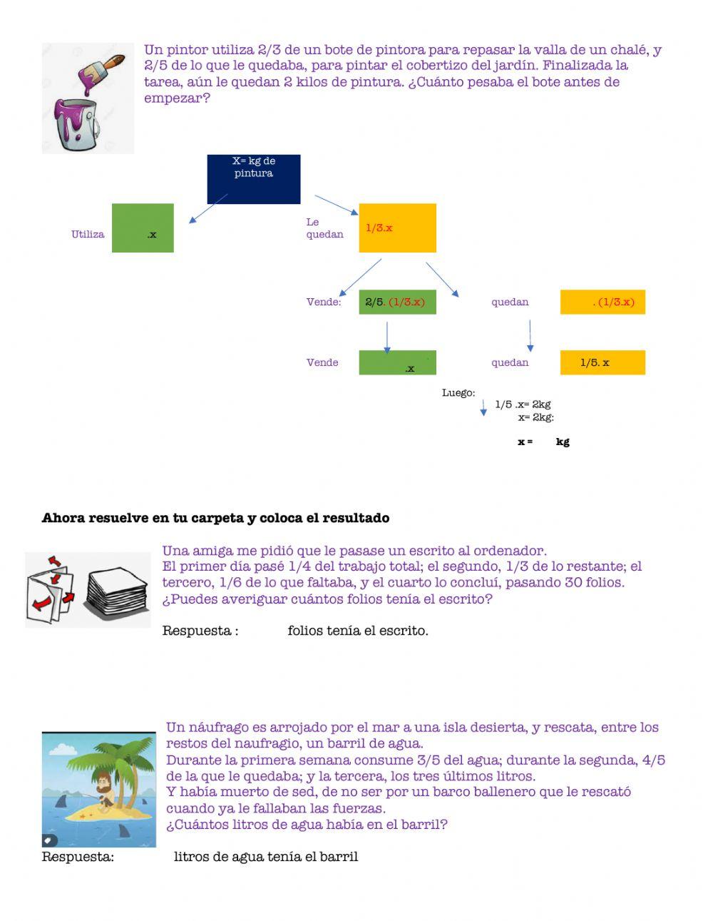 Problemas con Números Racionales