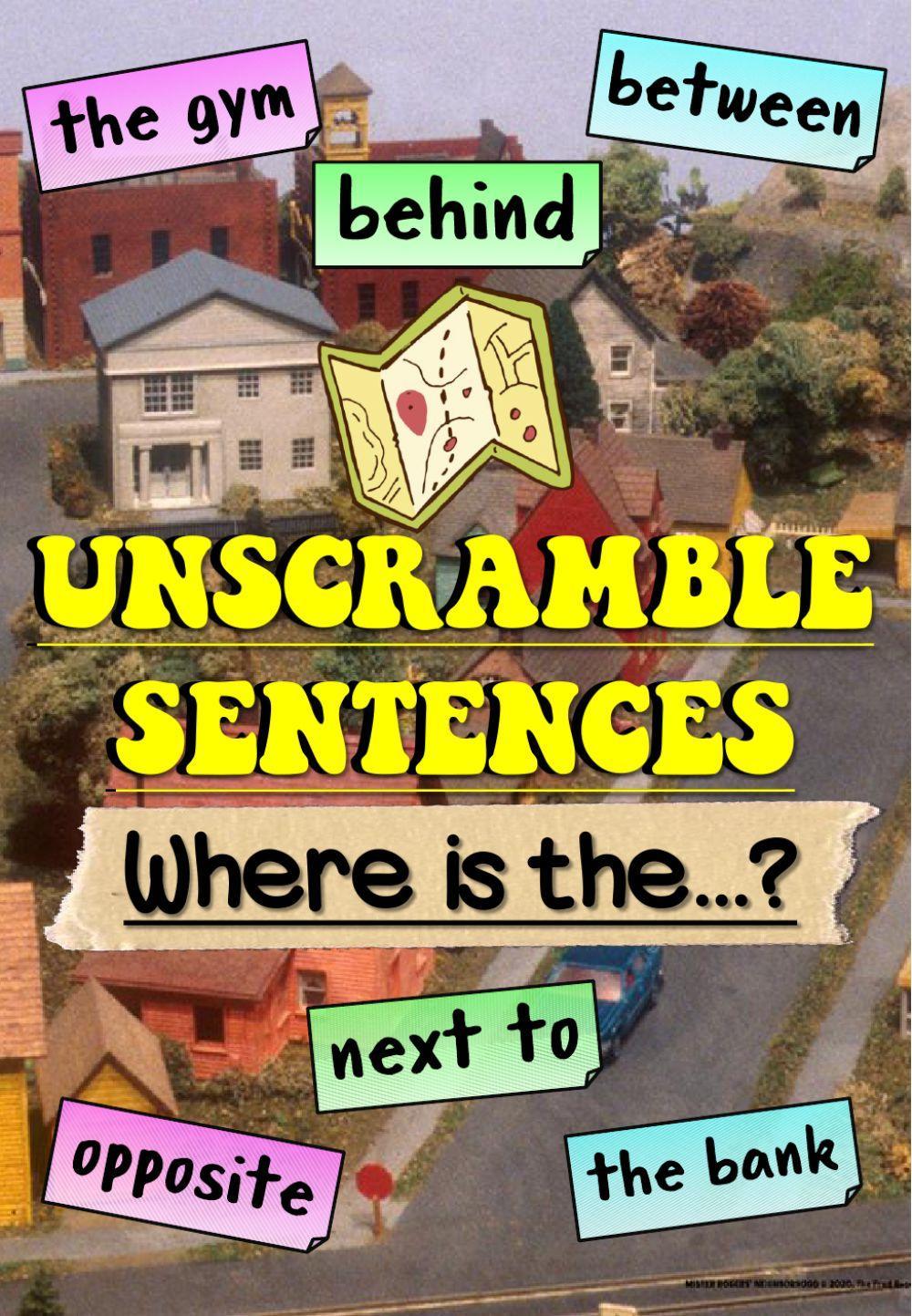 Where is the...? (Unscramble sentences)