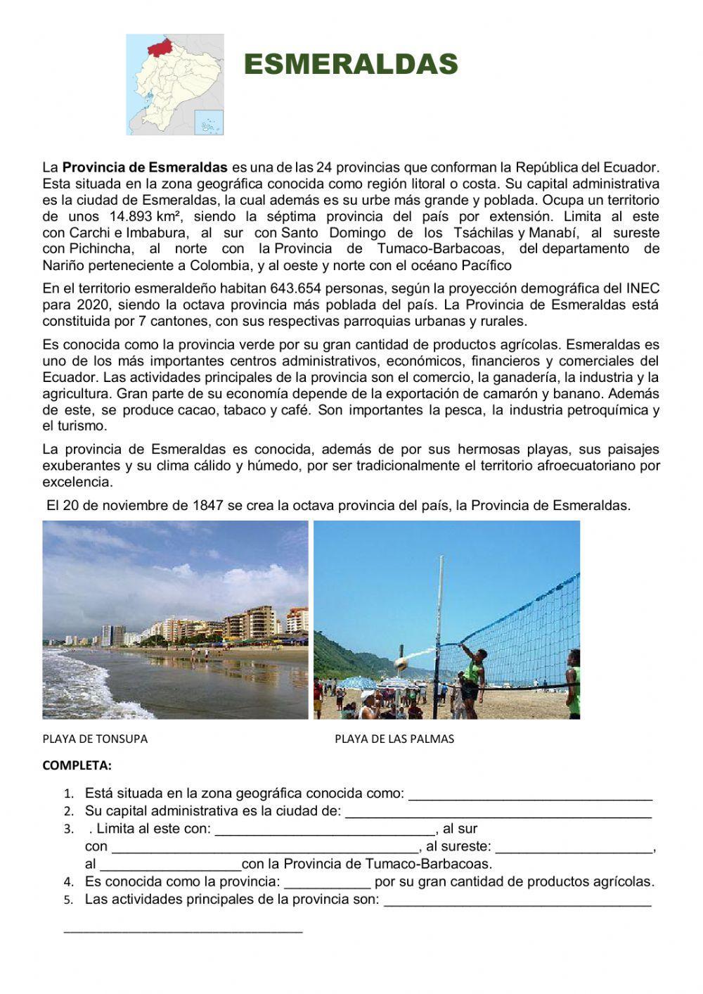 Provincia de Manabí y Esmeraldas