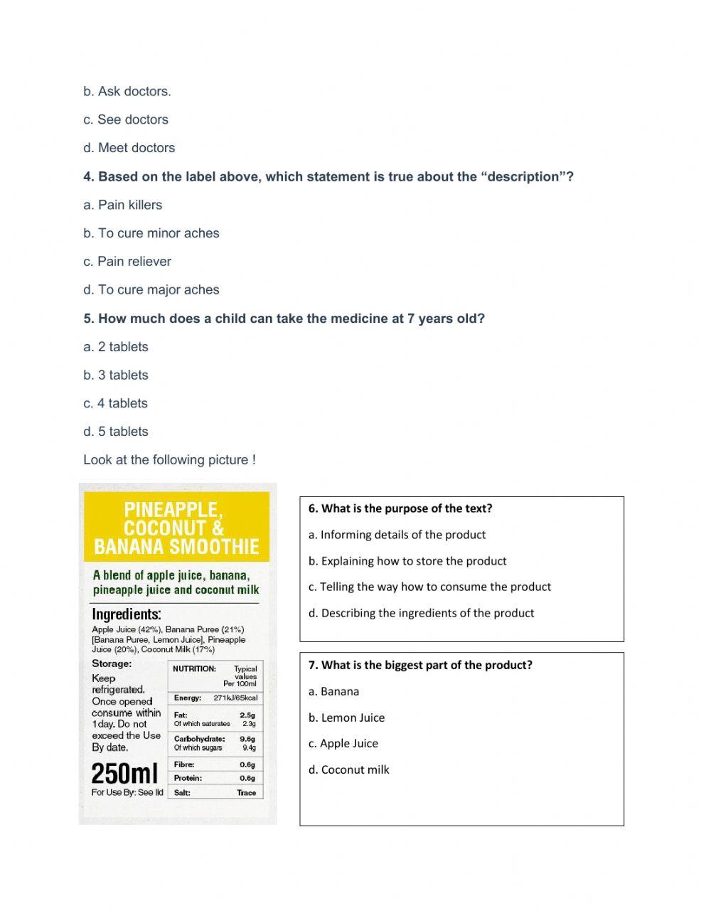 Latihan Teks Label kelas 9