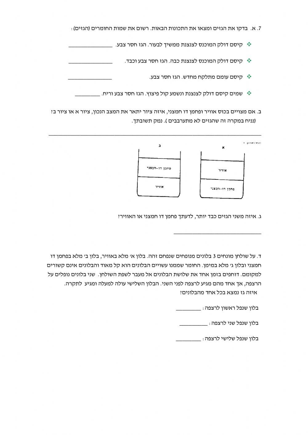 הגזים שבאוויר הגזים שבאוויר