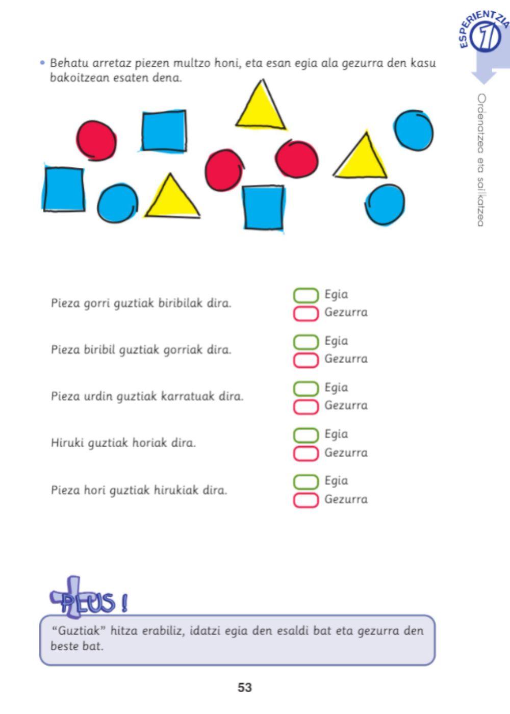 Ordenatzea eta sailkatzea