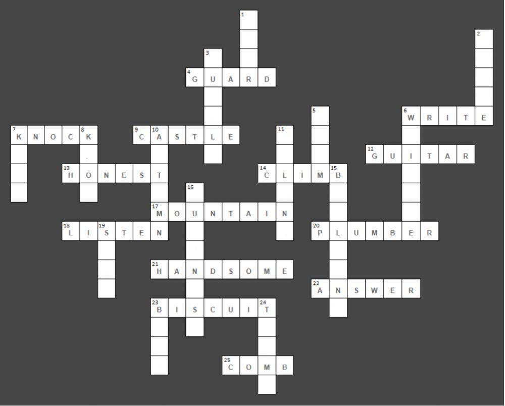 silent letter crossword student A worksheet Live Worksheets