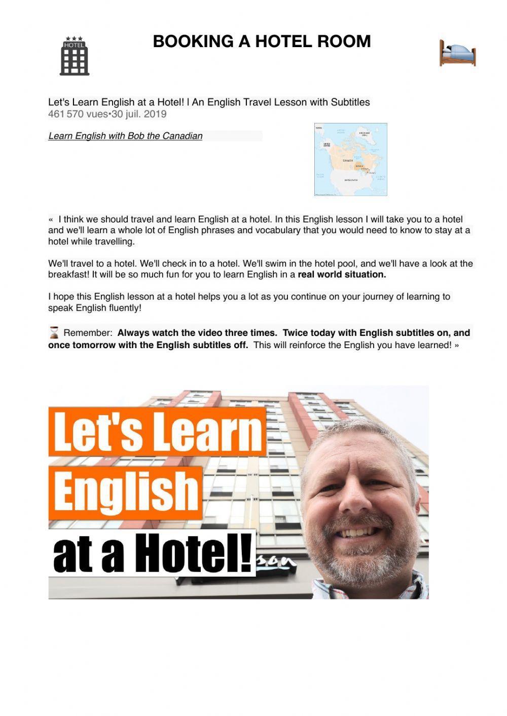 Booking a hotel room