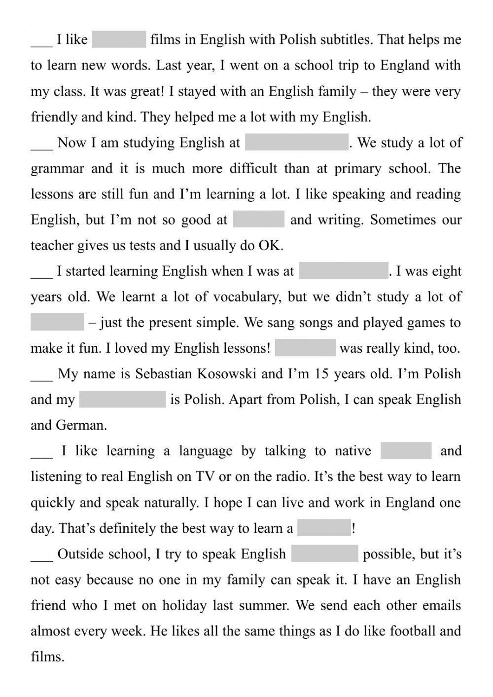 A language biography A language biography