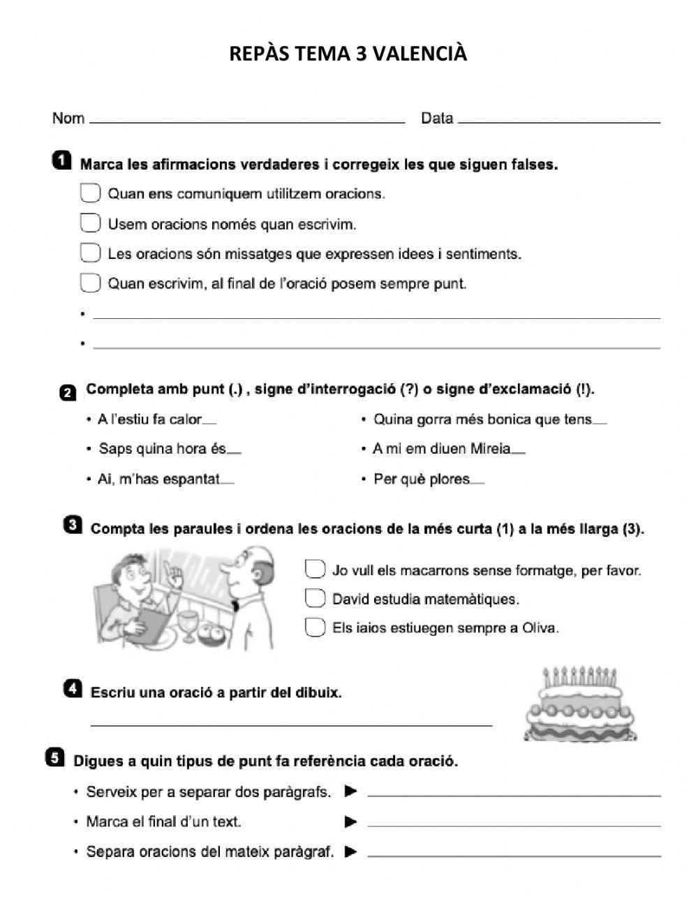 Repàs tema 3 valencià