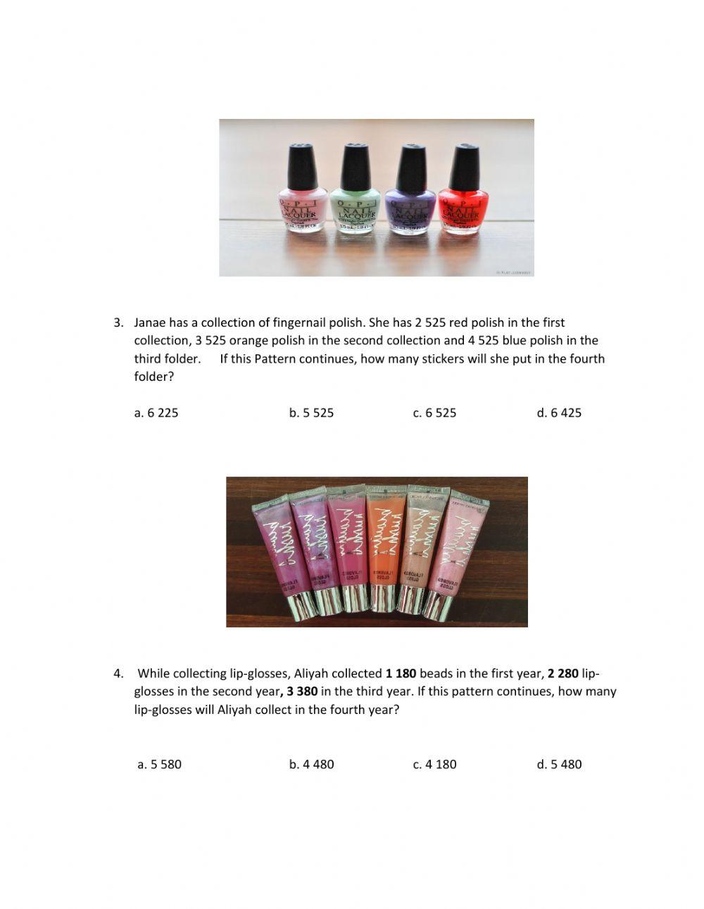 Math Find the Pattern Worksheet 