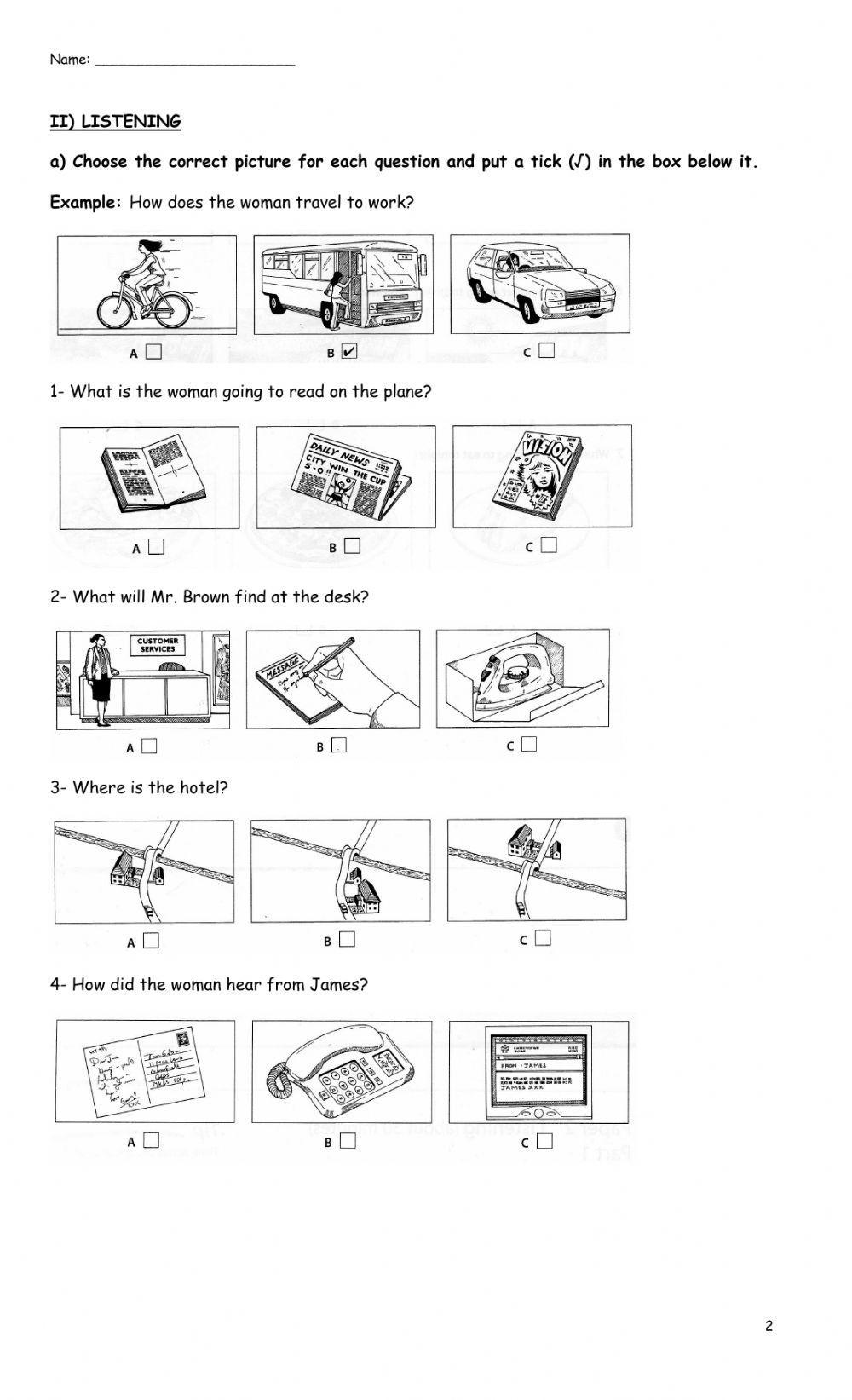 LISTENING - FINAL EXAM 2020