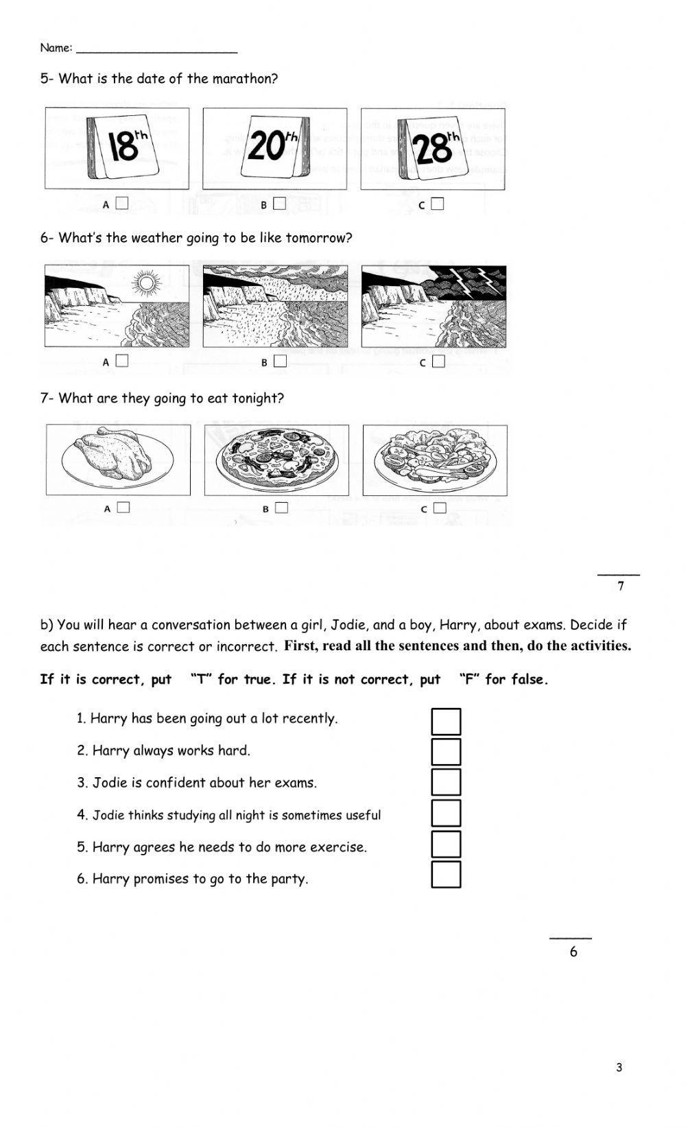LISTENING - FINAL EXAM 2020