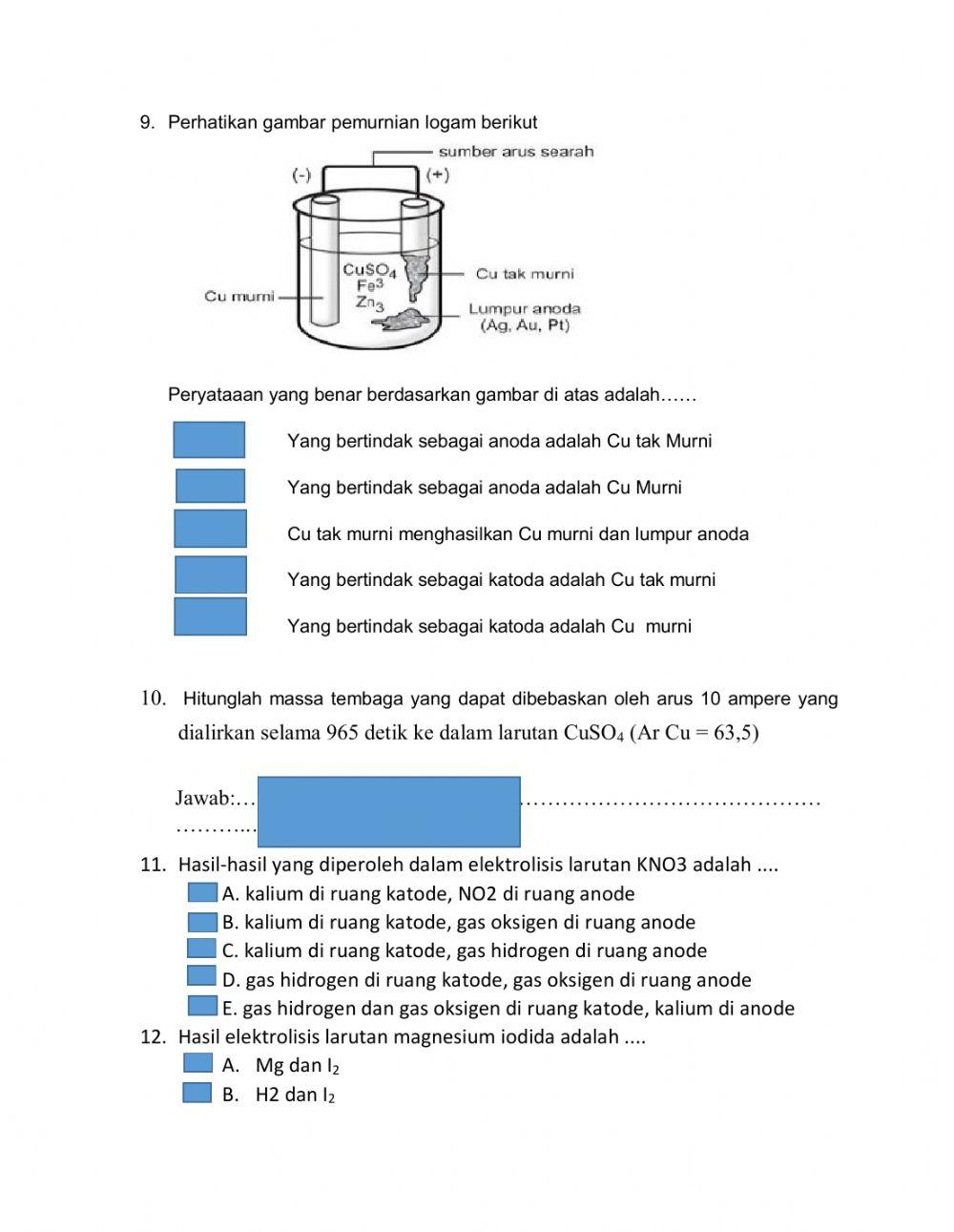 Ulangan Harian Elektrokimia