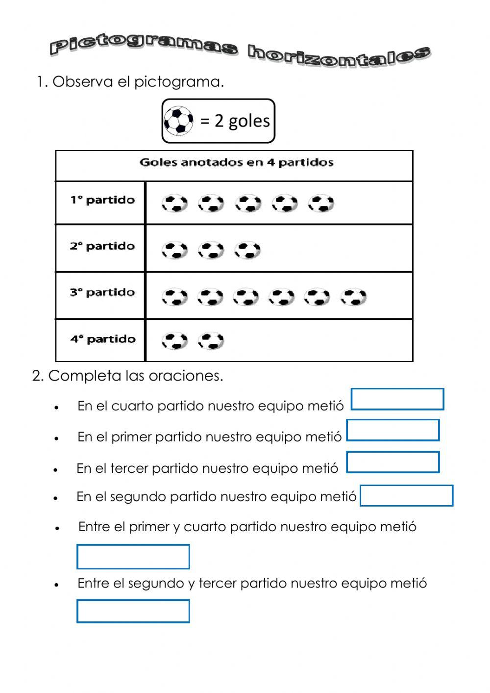 Pictogramas horizontales