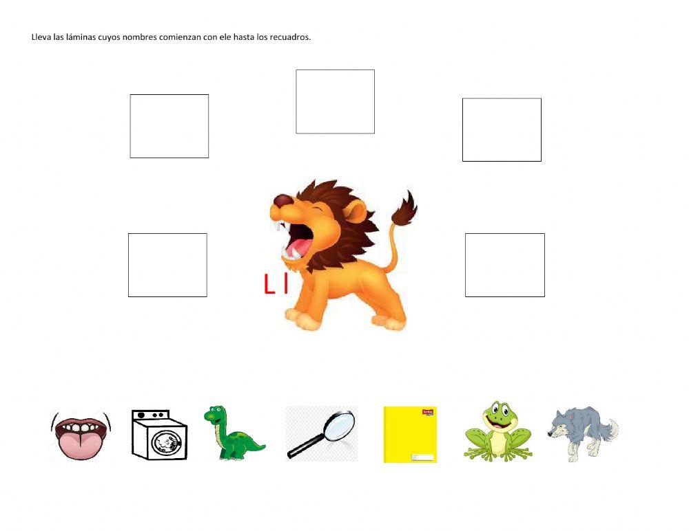 Selecciona las palabras que comienzan con ele