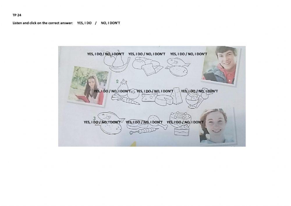 Listen and click on the correct answer!