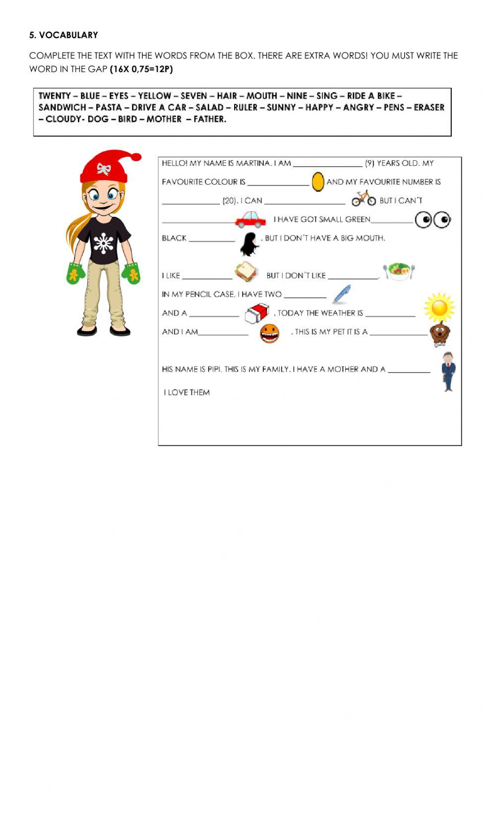 Mock 1 final exam 1st grade