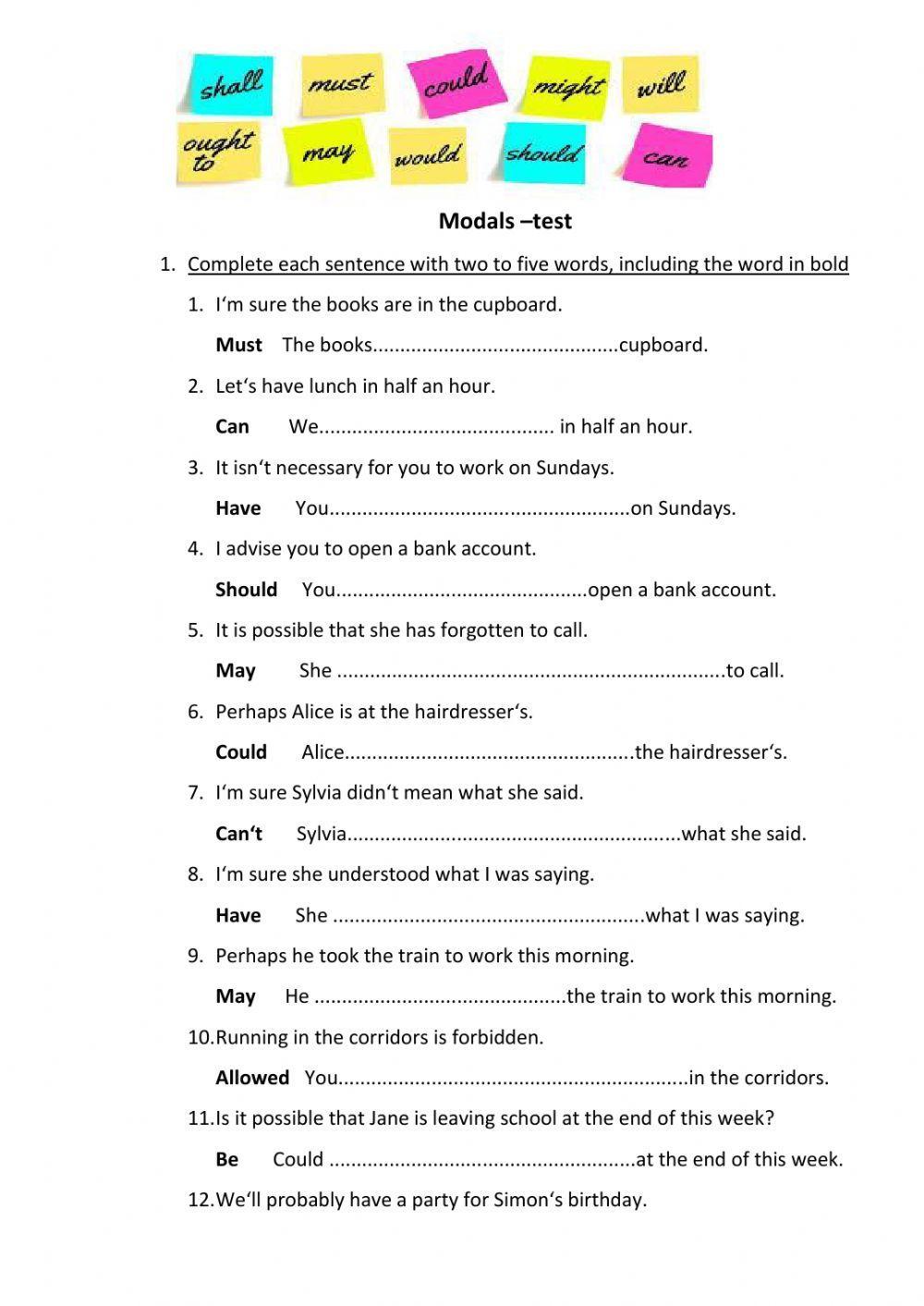 Modal verbs