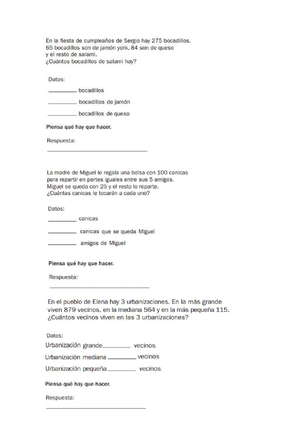 Problemas 4 operaciones