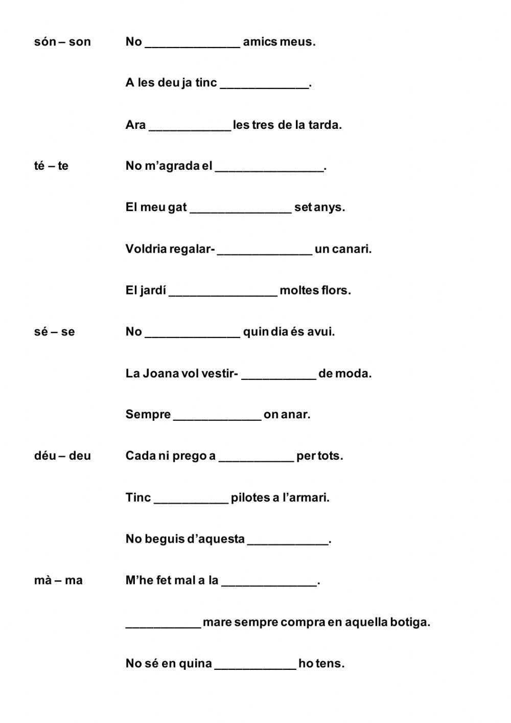 Accents diacrítics 2 Accents diacrítics 2