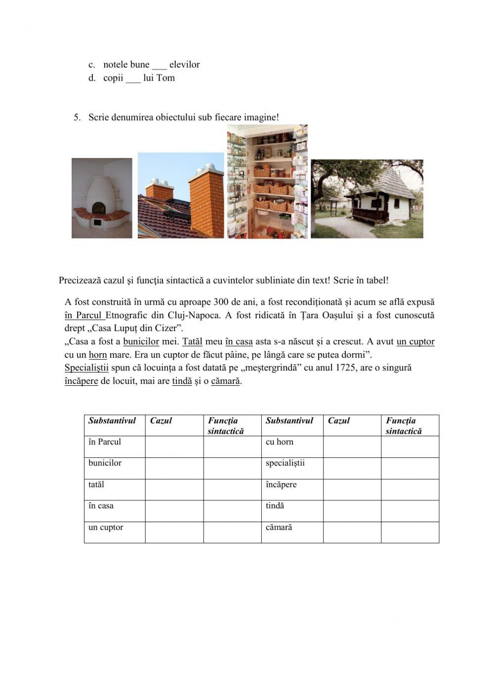 Substantivul (cazul, f.s.)