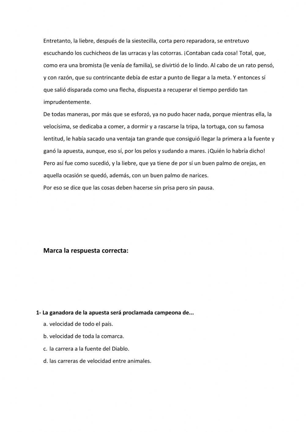 La liebre y la tortuga