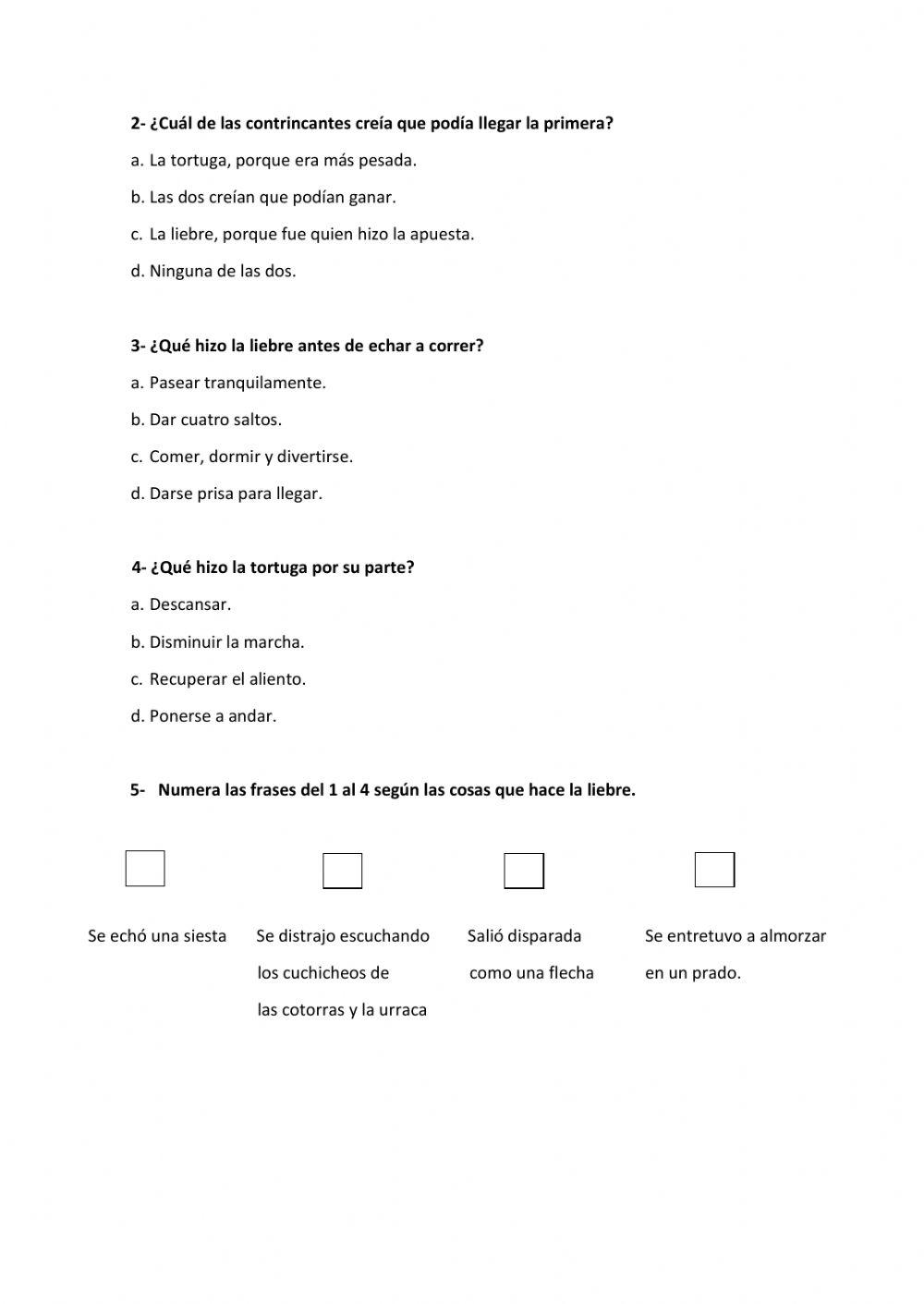 La liebre y la tortuga