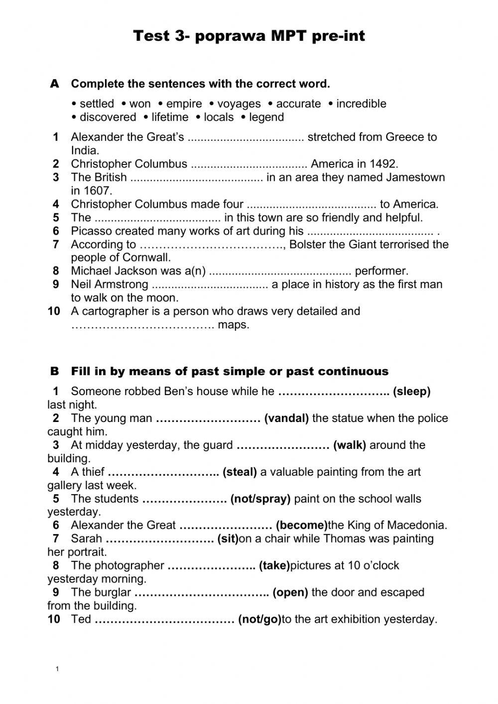 Poprawa moduł 3-MPT pre-int