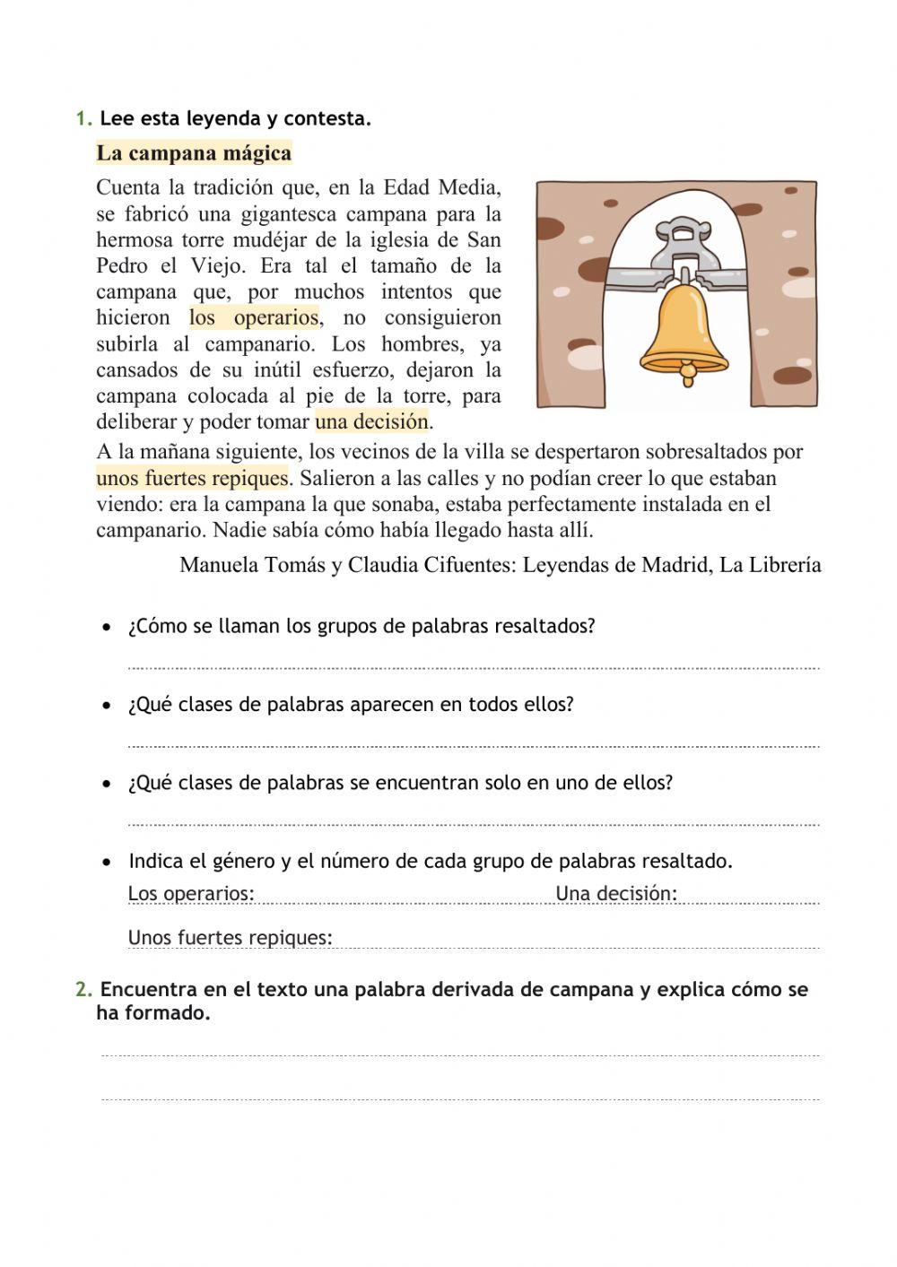 Repaso tema 3 Lengua