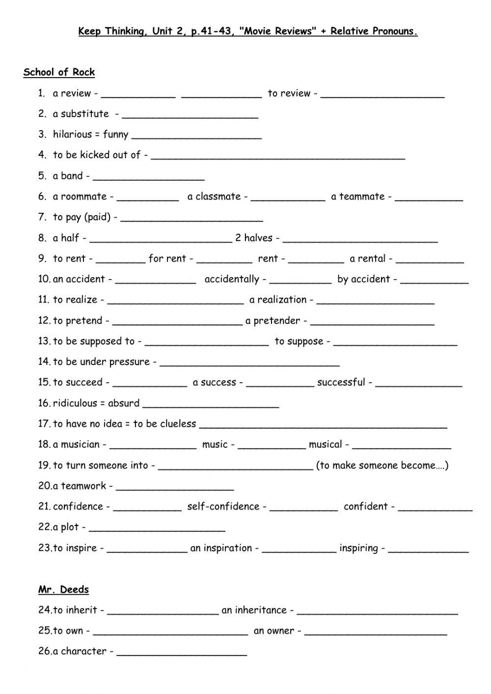 Keep Thinking, Movie Reviews, Dina Shterengas