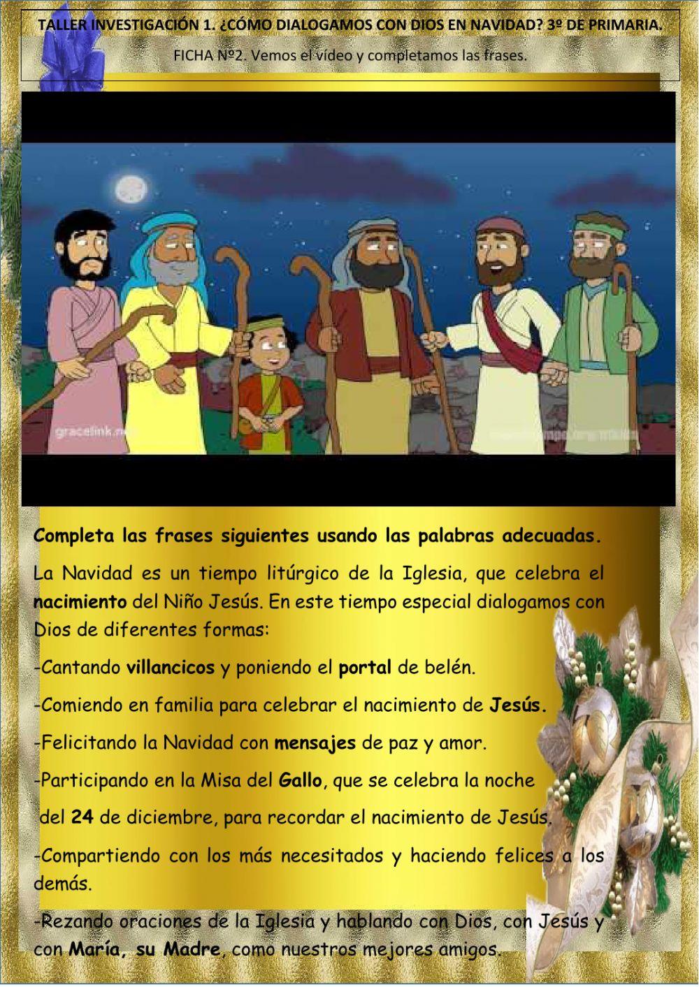 Taller investigación 1. ¿cómo dialogamos con dios en navidad? 3º de primaria.ceip al-andalus