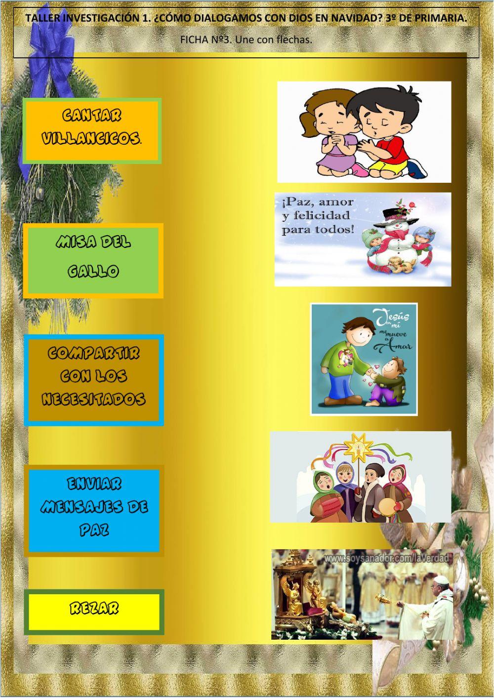 Taller investigación 1. ¿cómo dialogamos con dios en navidad? 3º de primaria.ceip al-andalus