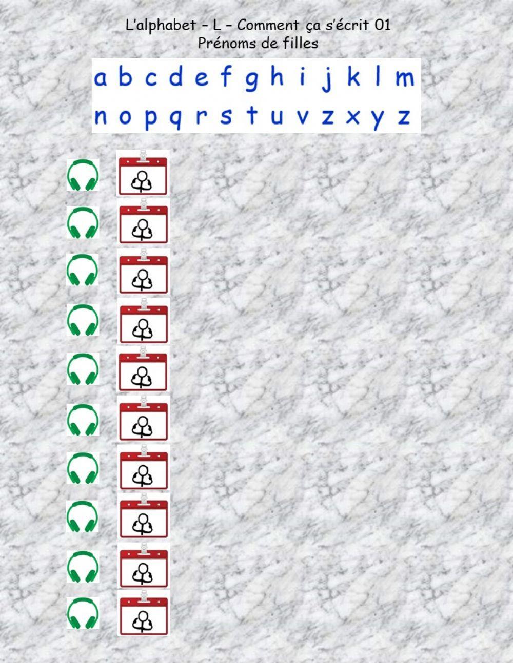 Alphabet - L - Comment ça s'écrit ? 01 Alphabet - L - Comment ça s'écrit ? 01