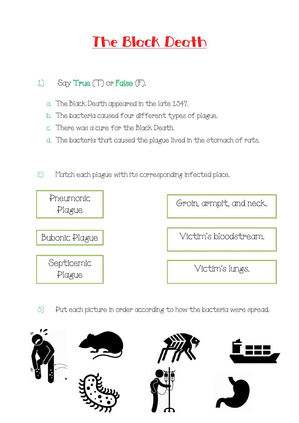 The black death 6244979 aylenrillos live worksheets