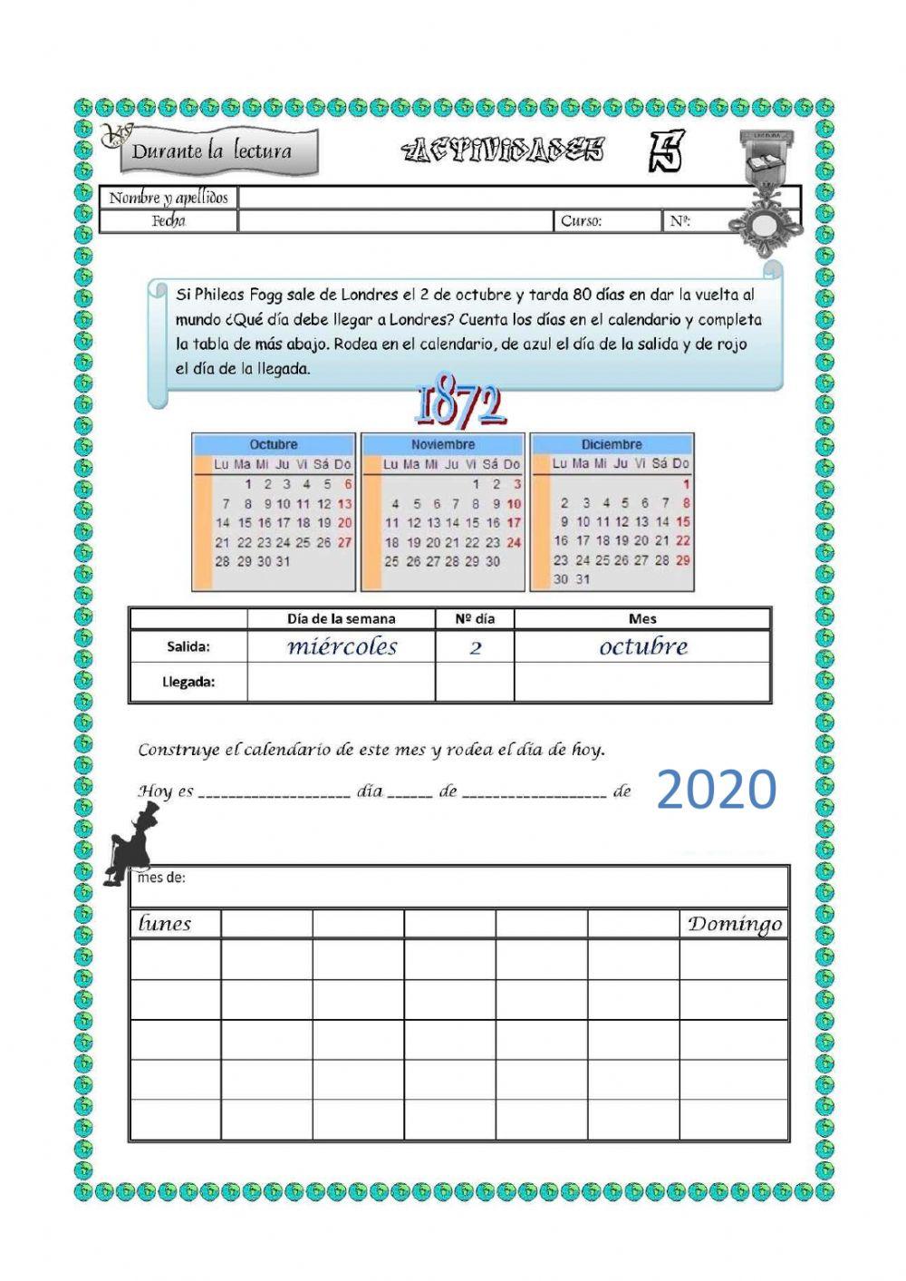Calendario la vuelta al mundo