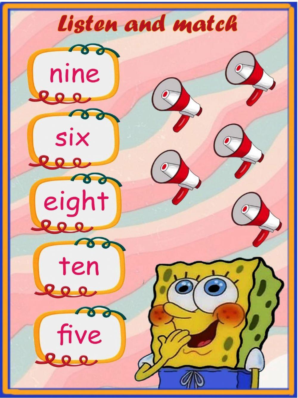 Numbers from 1 to 10