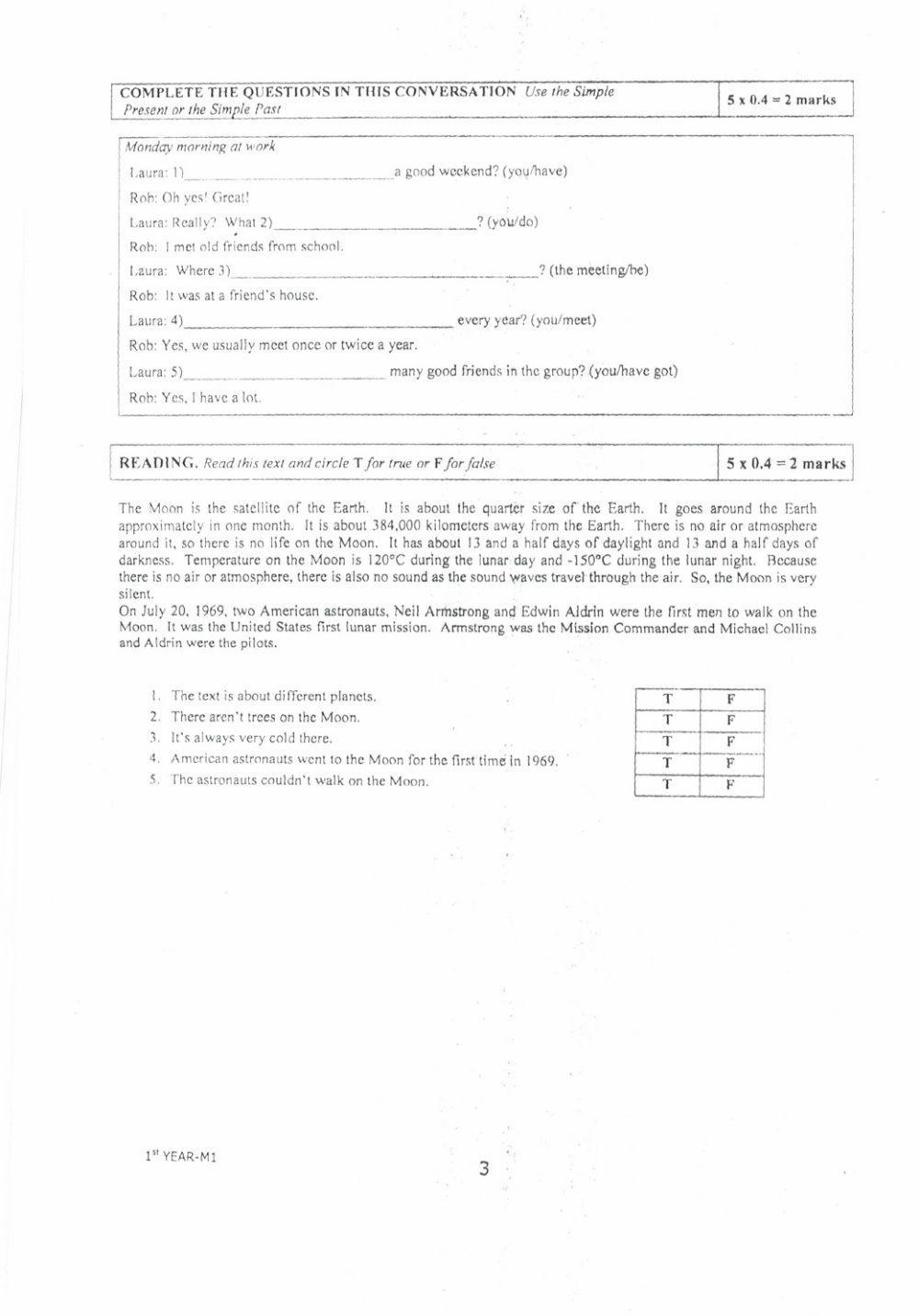 Cambridge exam practice