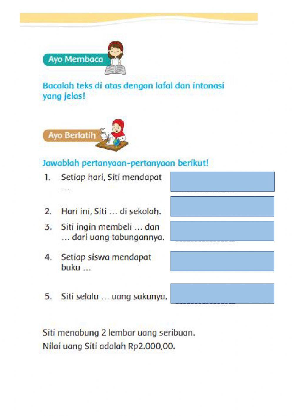 Bahasa Indonesia 3.3 (tema 3 subtema 2 pembelajaran 3)