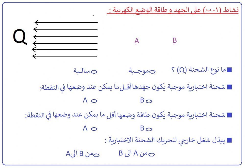 الجهد الكهربائي و طاقة الوضع الكهربائية