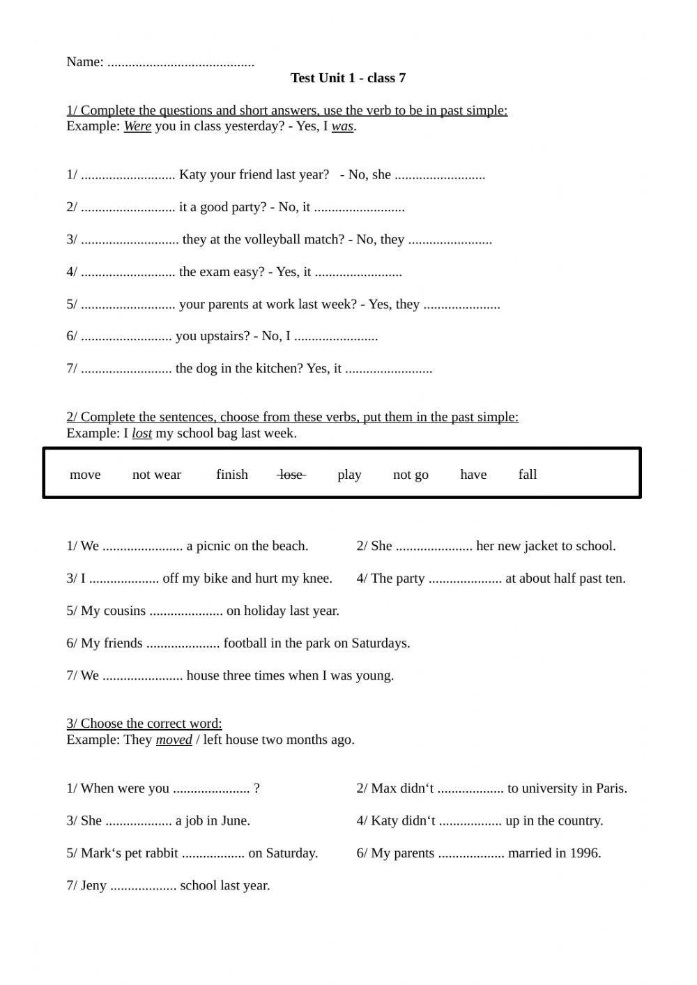 Test Unit 1 Project 3