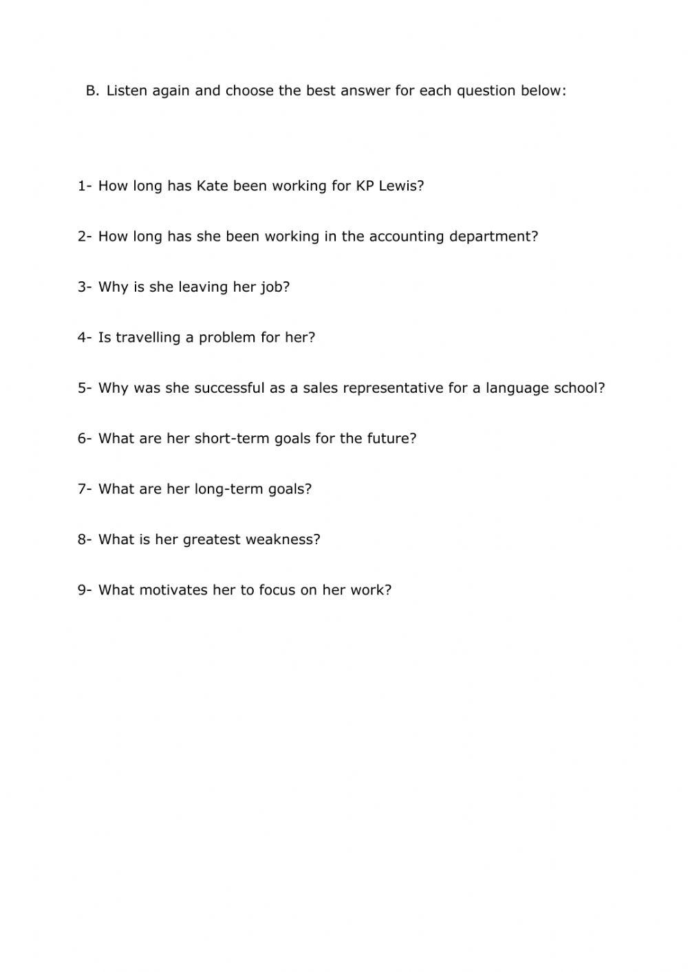 Attending a job interview