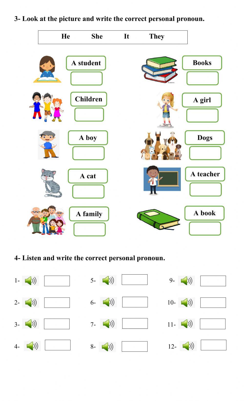 Personal pronouns