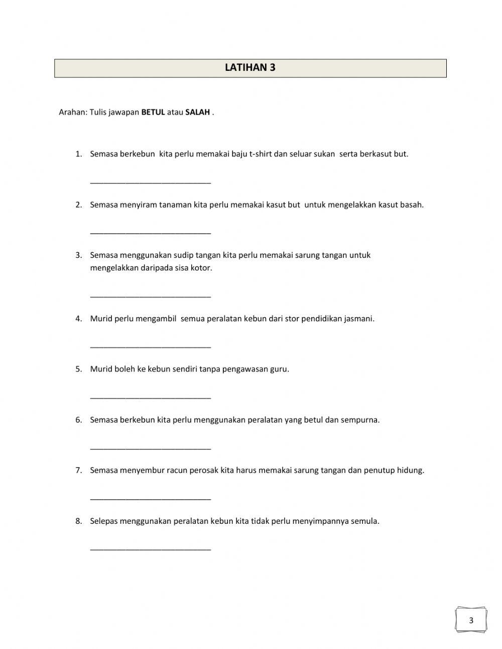 Latihan KVS Tanaman (disediakan oleh : Pn. Siti Noor Rohaya)