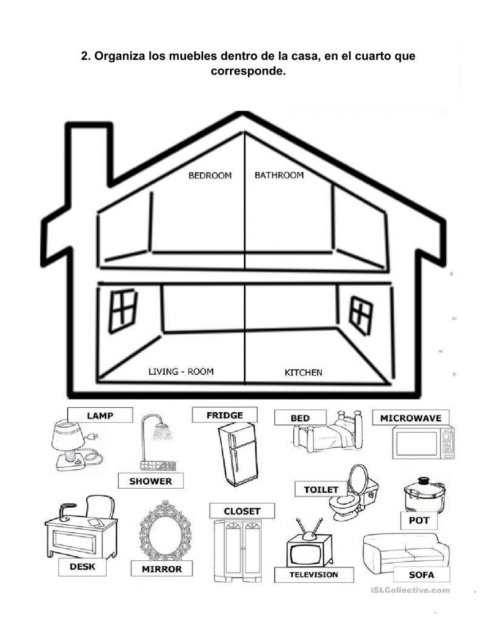 Prepositions of place, house forniture, parts of the house