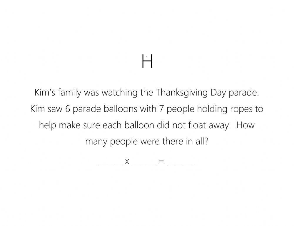 4th Thanksgiving Math Riddle