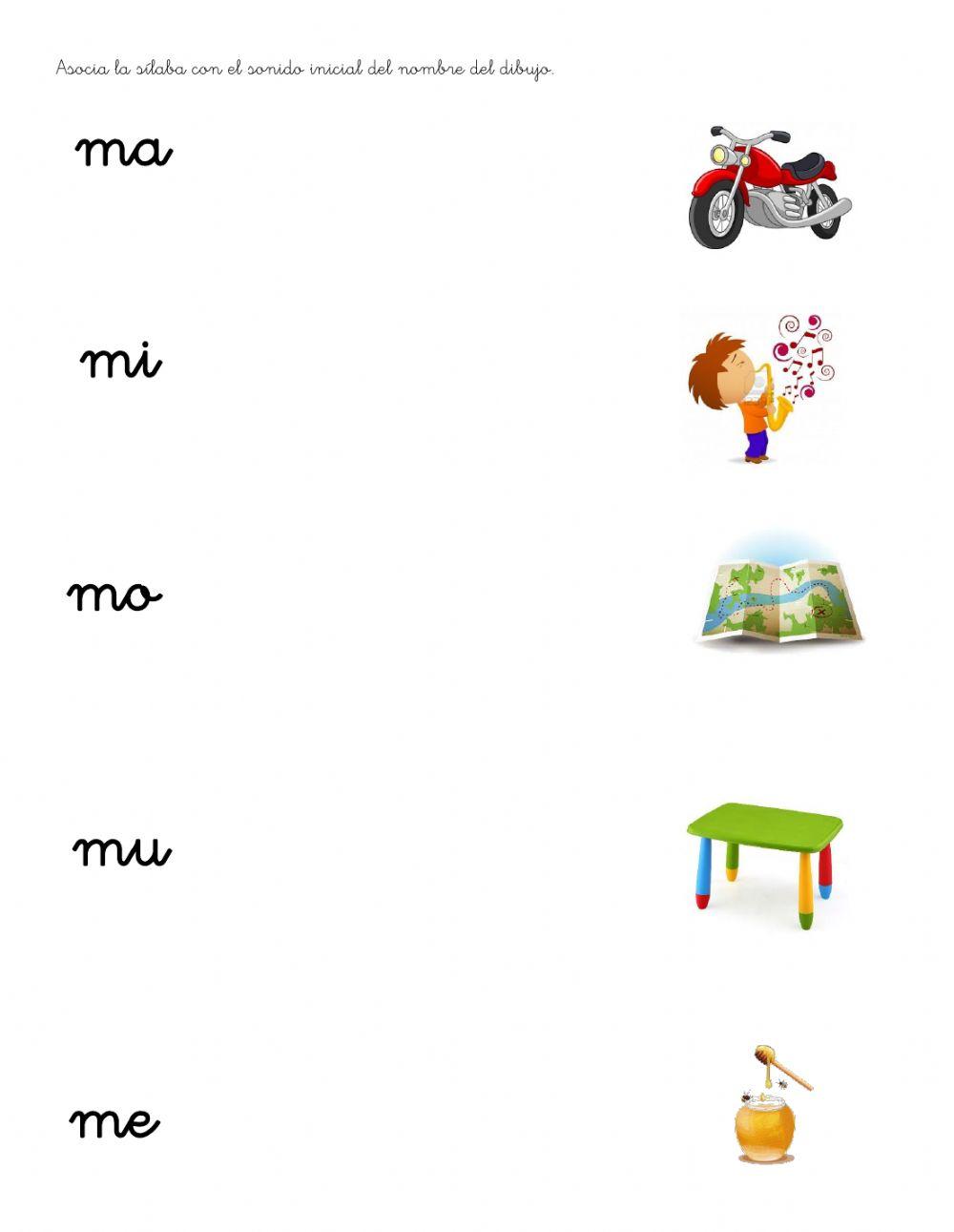 S labas ma me mi mo mu exercise live worksheets