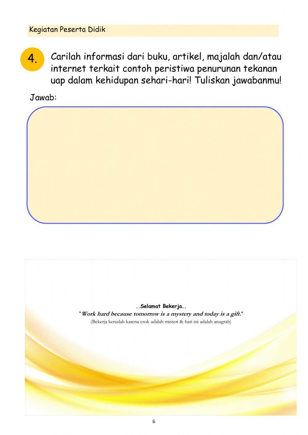 E-LKPD Sifat Koligatif Larutan - Penurunan Tekanan Uap