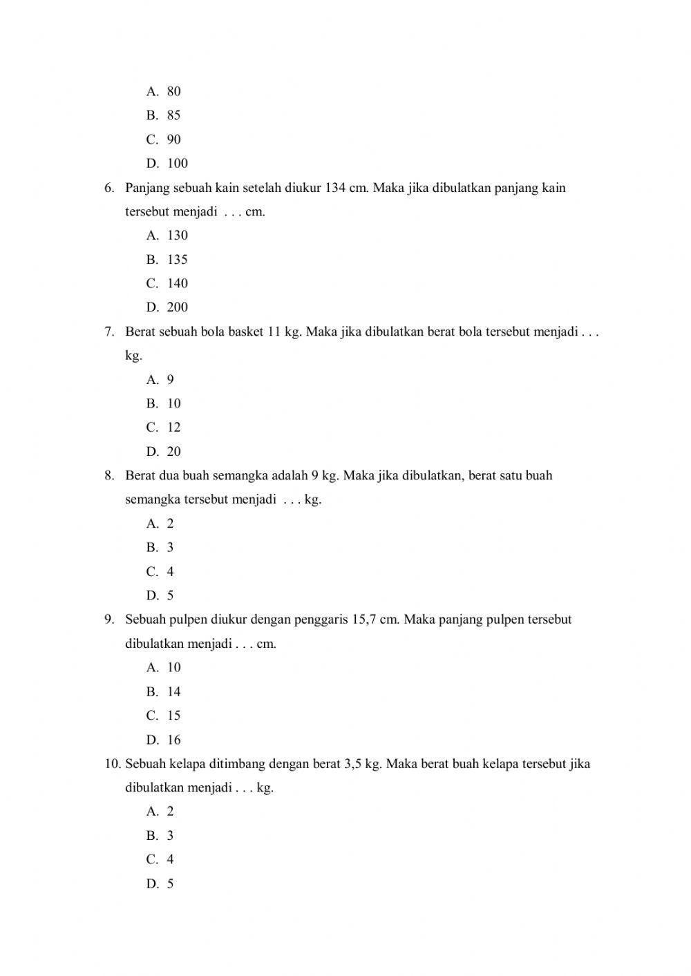 PAS Matematika KD 3.3