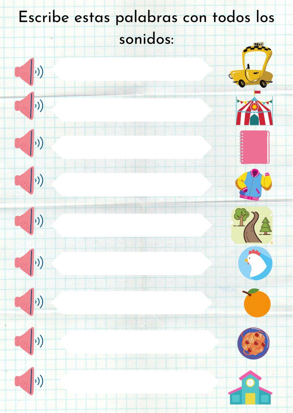 Dictado de ortografía