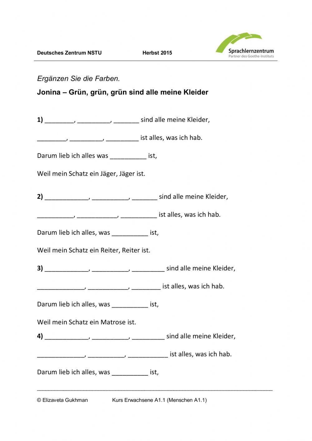 Grün sind alle meine Kleider