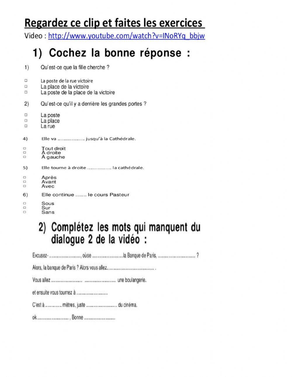 Demander et indiquer des directions