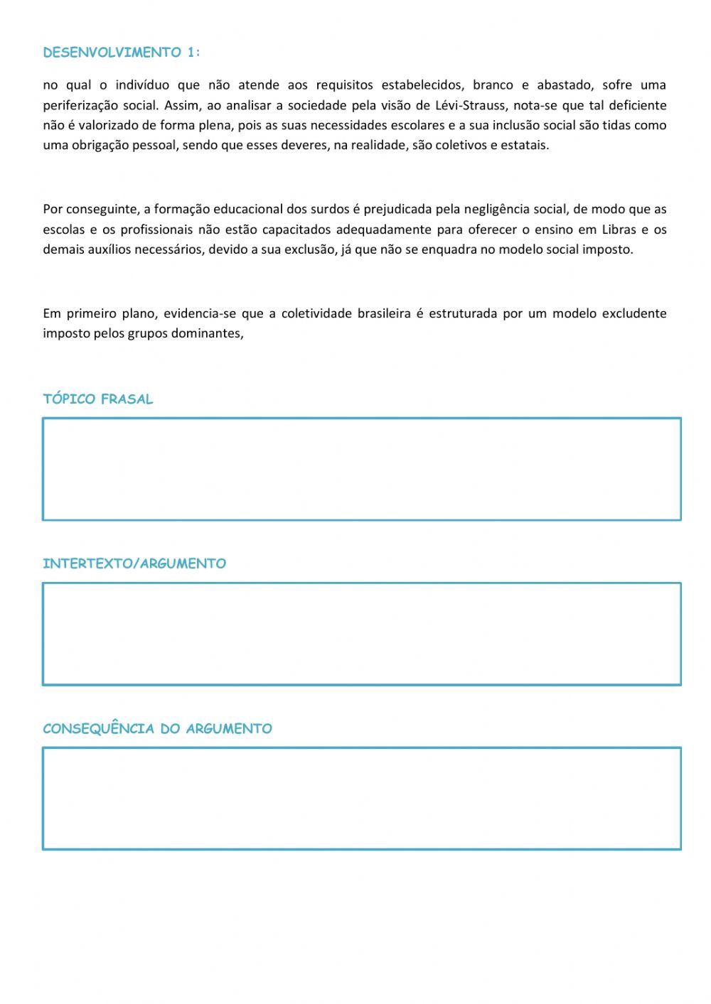 Partes do texto ENEM